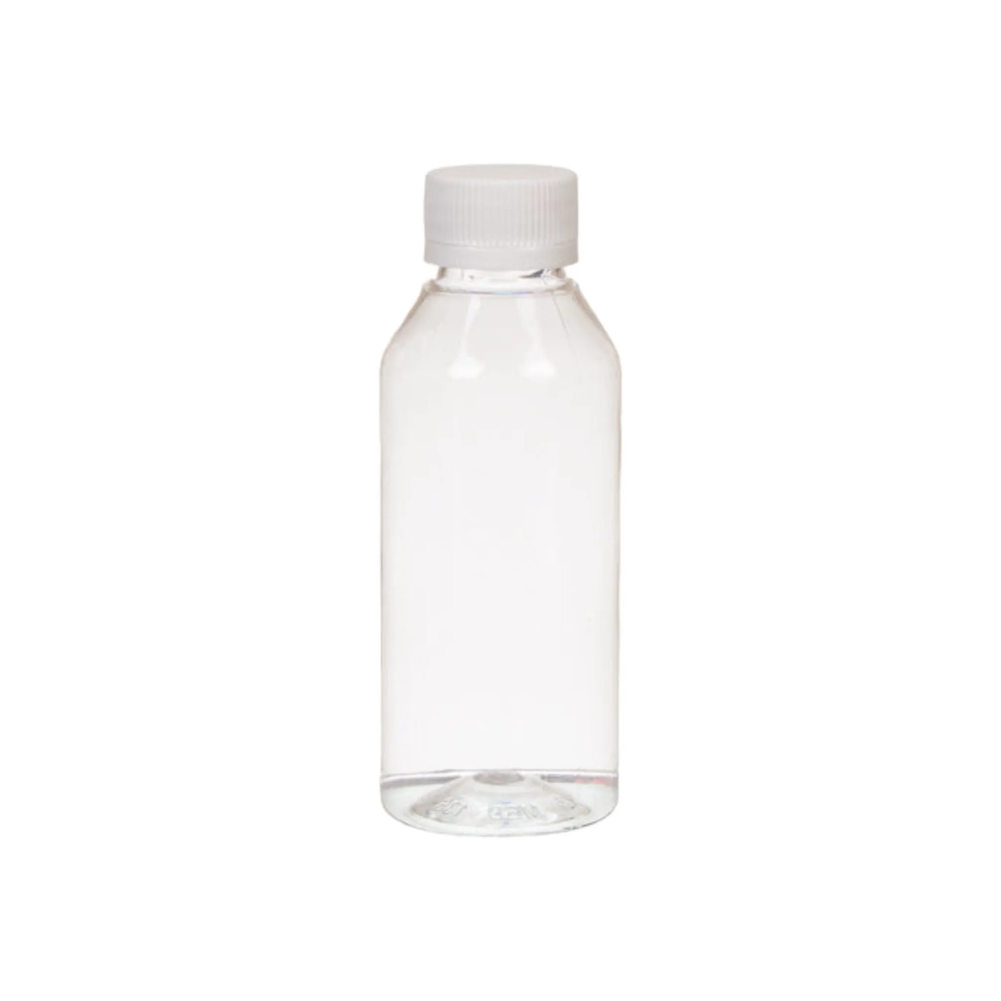 100ml PVC Boston Bottle Clear Plastic with Lid
