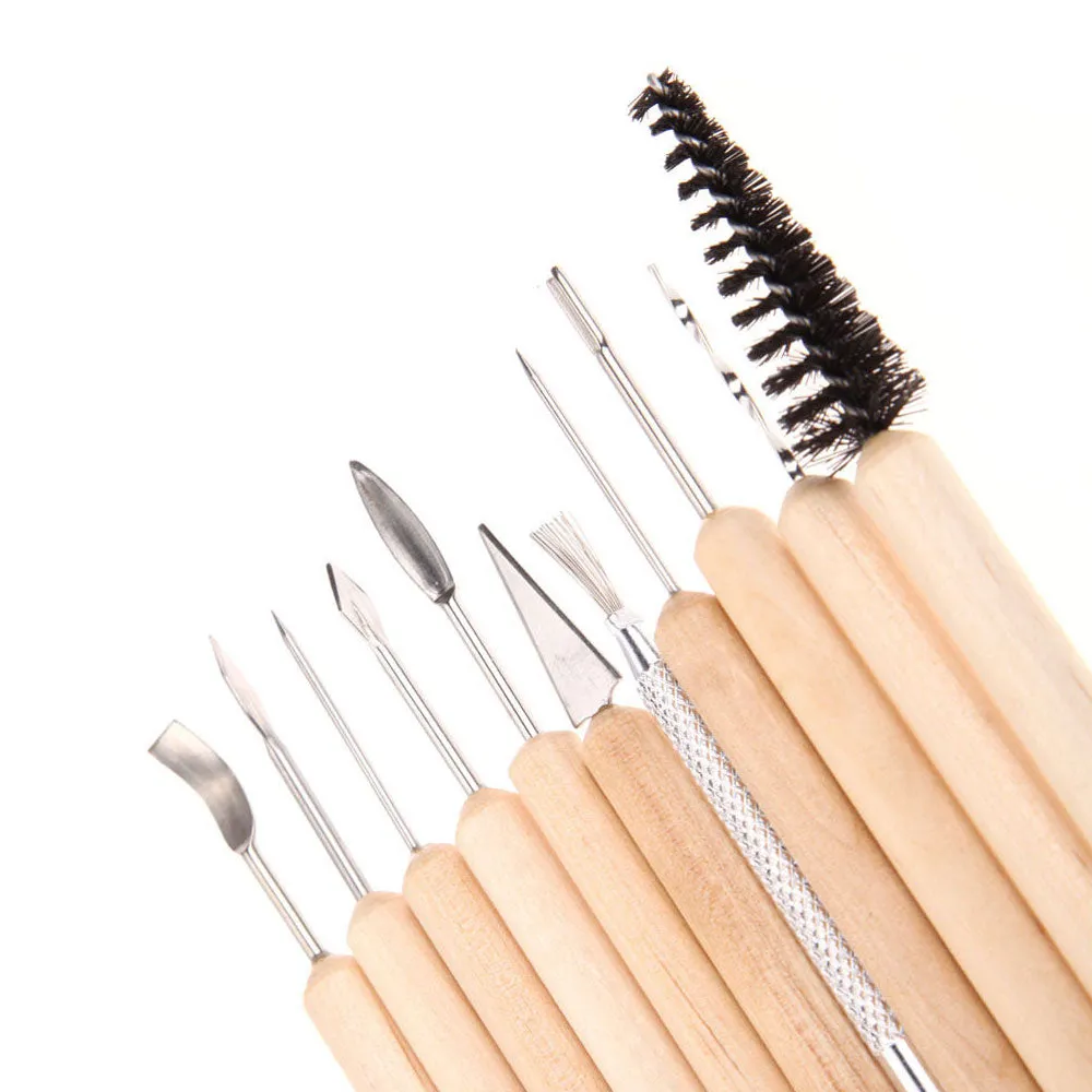 11PC Sculpting Tools Set Wax Carvers Stainless Steel Carving Wood Clay Taxidermy