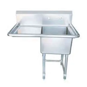18" x 18" 1 COMPARTMENT CENTER DRAIN SINKS  - Left Drainboard