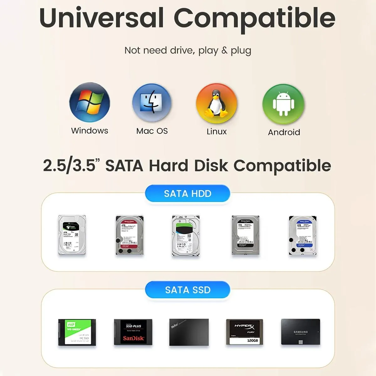2.5 / 3.5 Sata Drive Dock - Single Bay