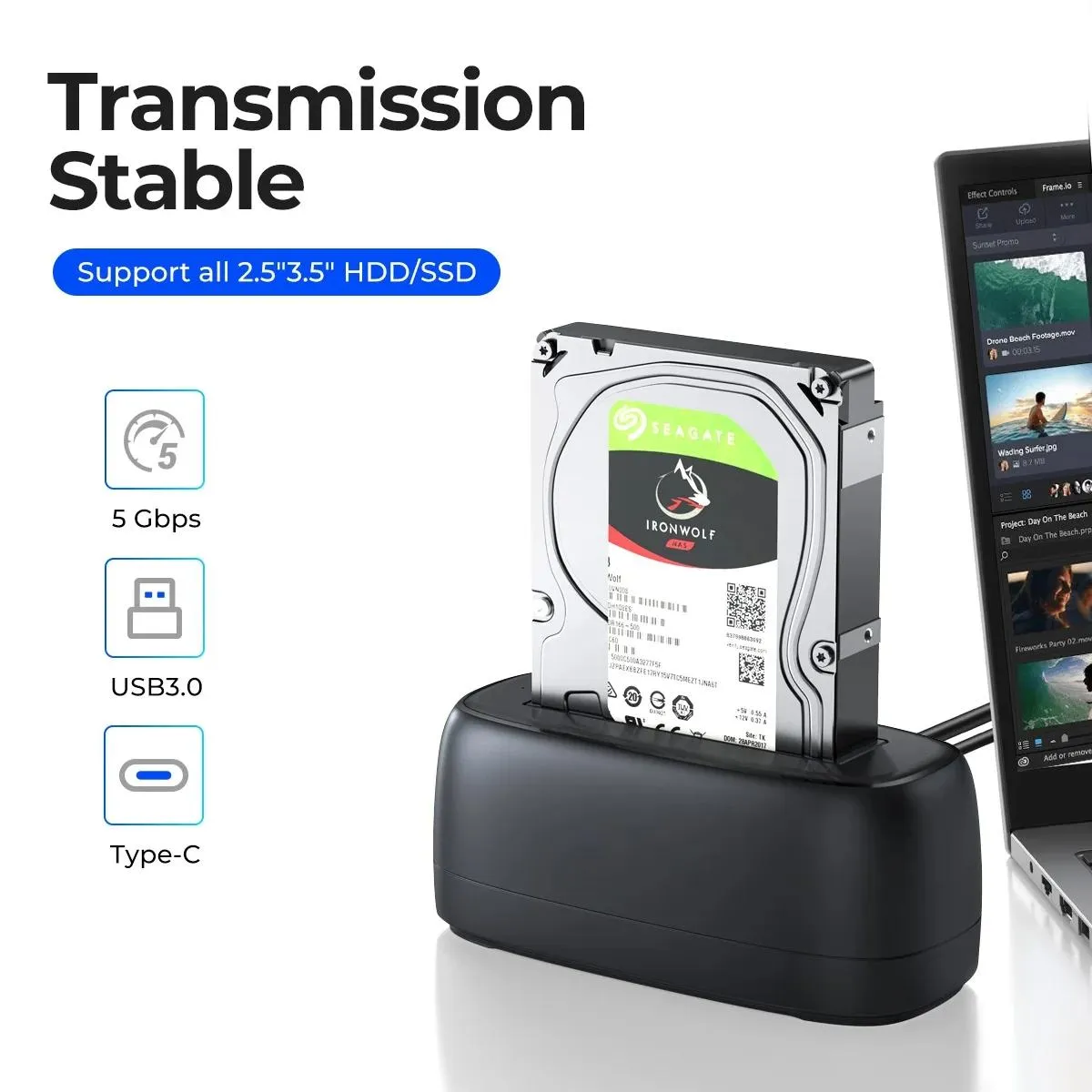 2.5 / 3.5 Sata Drive Dock - Single Bay