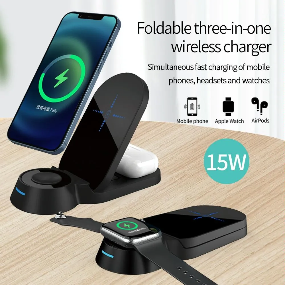 3 In 1 Foldable Wireless Charger For Smart Devices