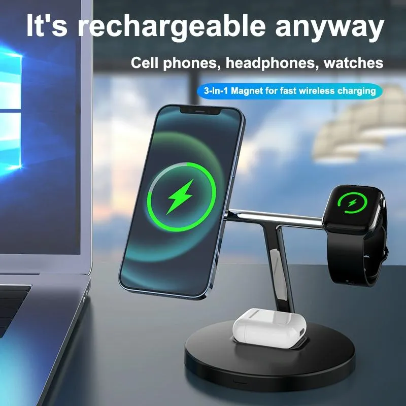3 In 1 Magnetic Wireless Charger For Mobile Devices