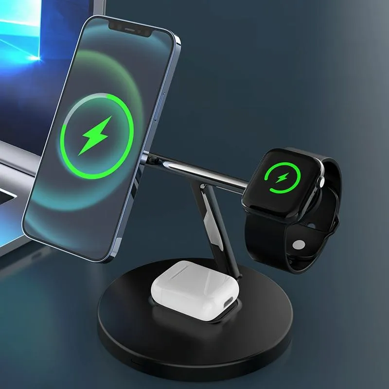 3 In 1 Magnetic Wireless Charger For Mobile Devices