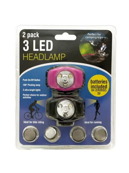 3 LED Headlamp Set (Available in a pack of 4)