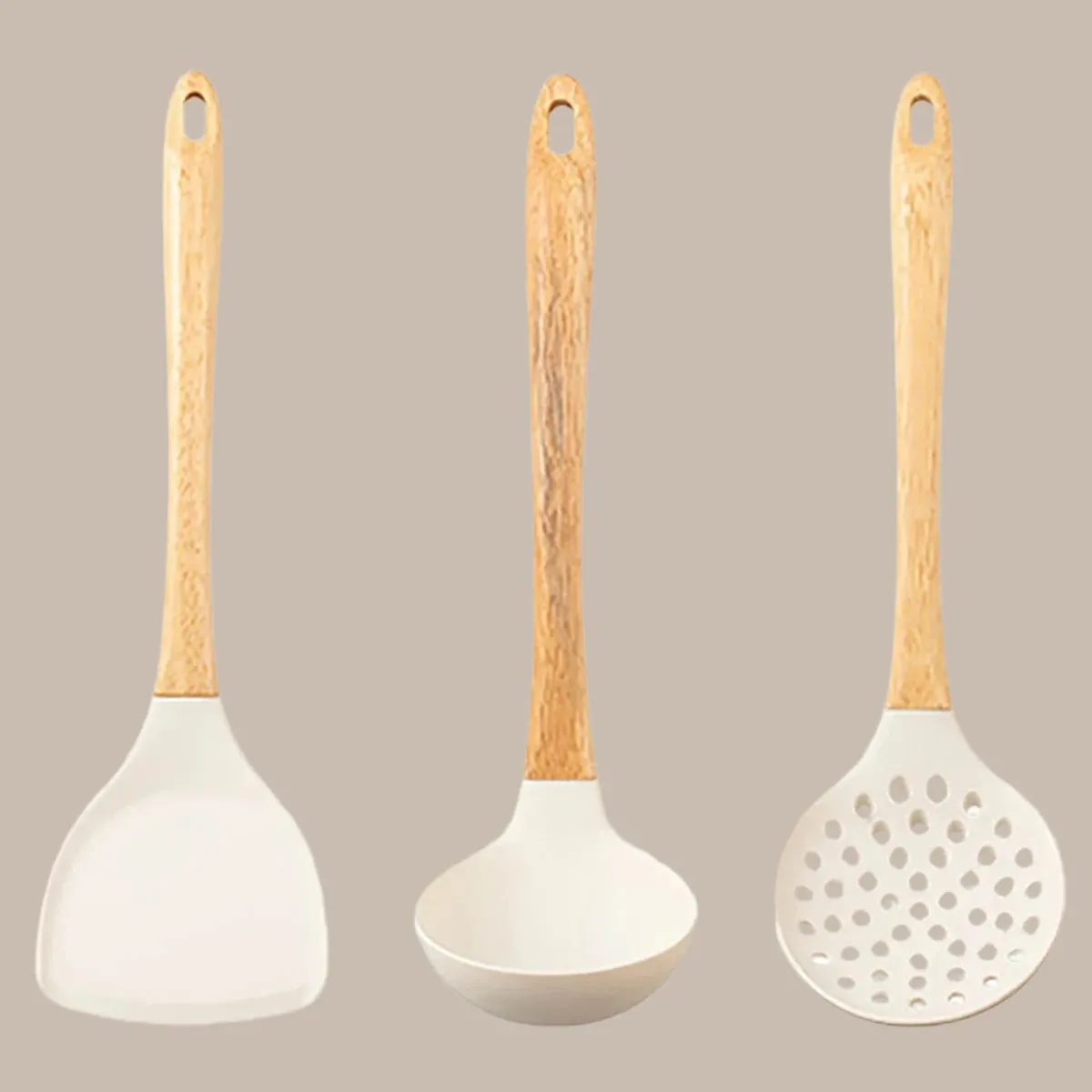 3/8pcs White Kitchenware Set