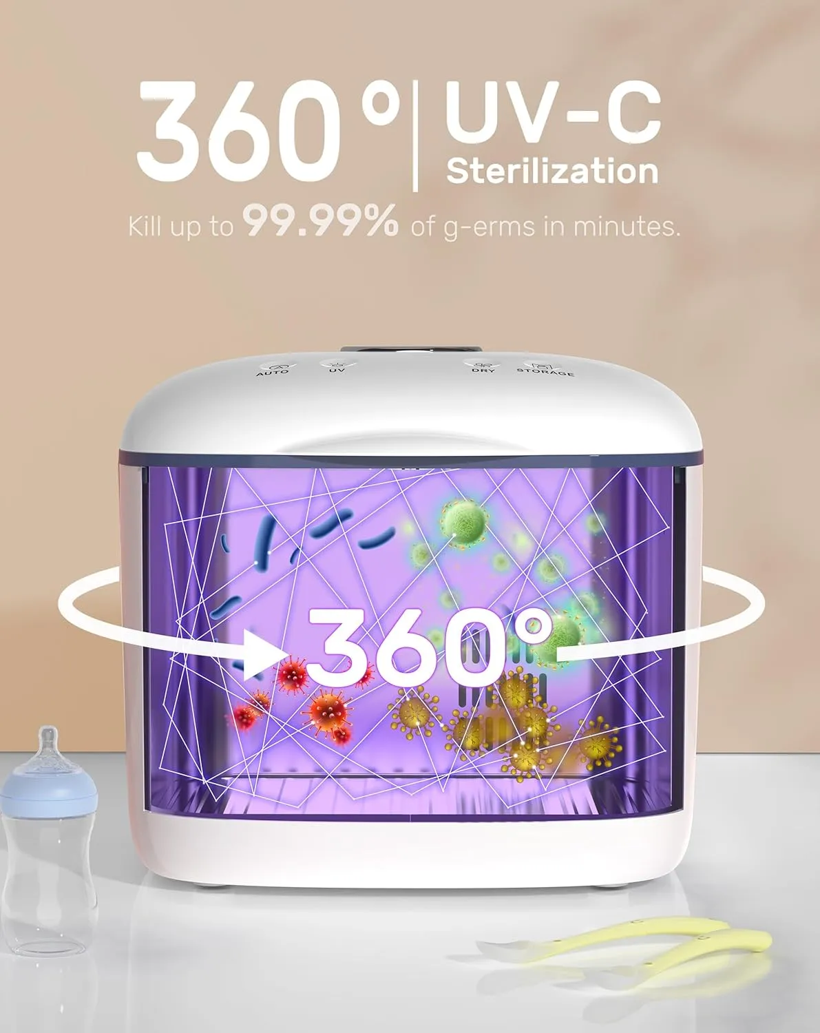 4-in-1 UV Sanitizer and Dryer for Bottles, Toys, and More