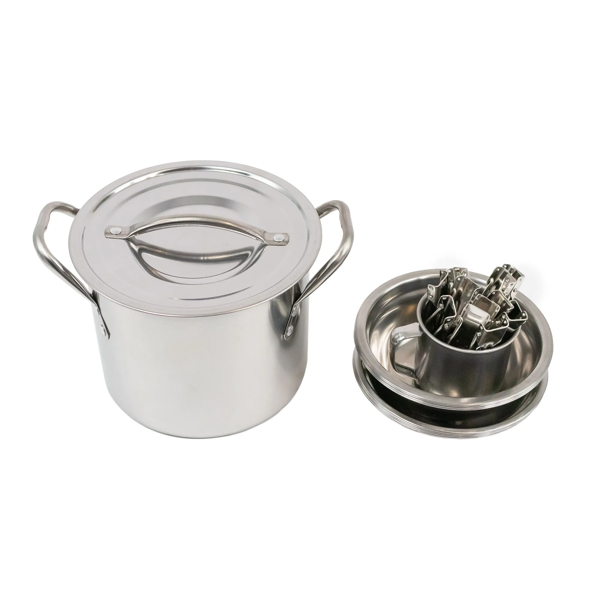 4 Person Stainless Steel Cooking Set