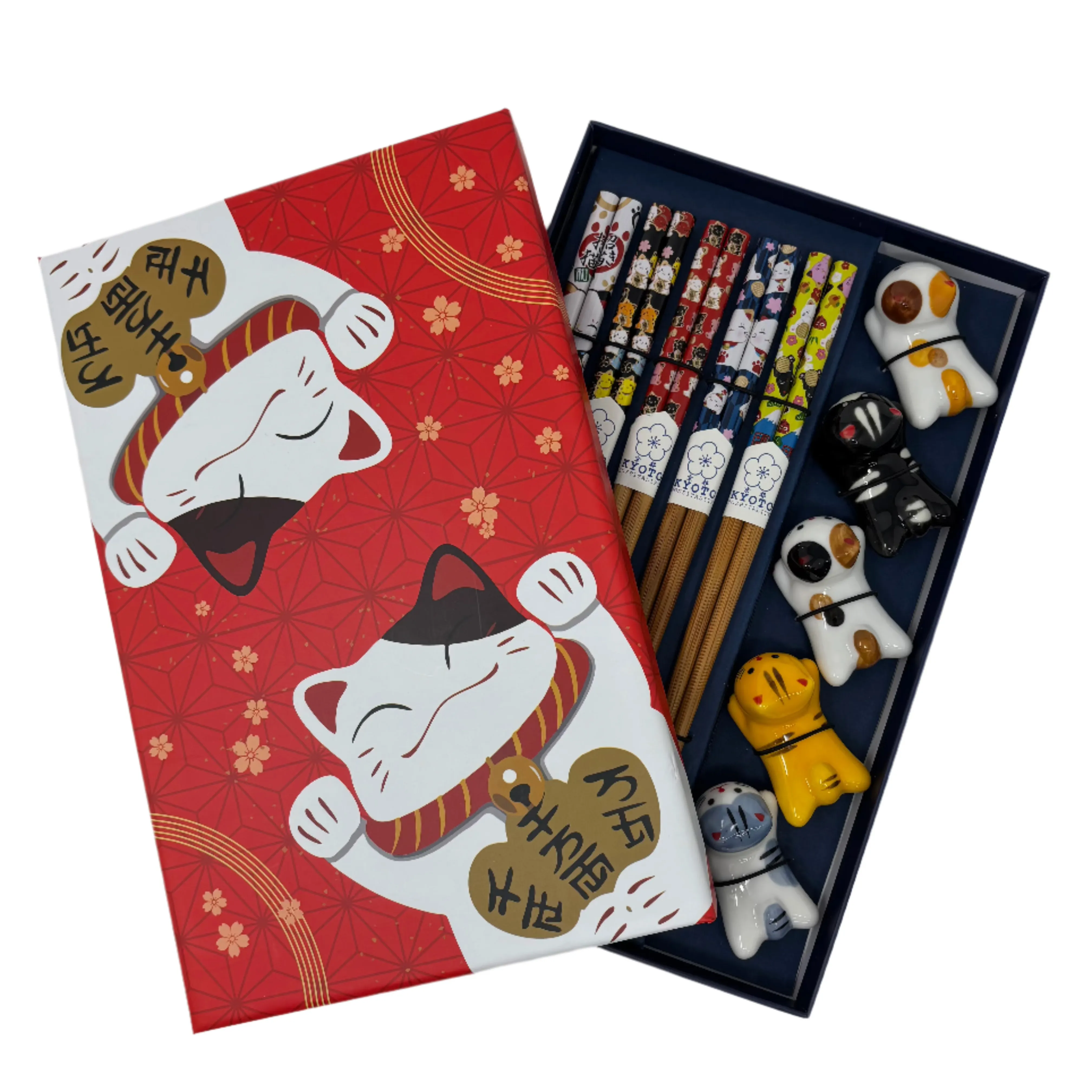 5 Chop Sticks   5 Rests Set