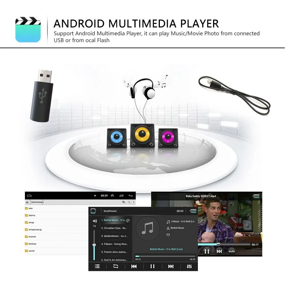 7 Inch Android Car Navigation Player With Wireless Carplay - 1   16G