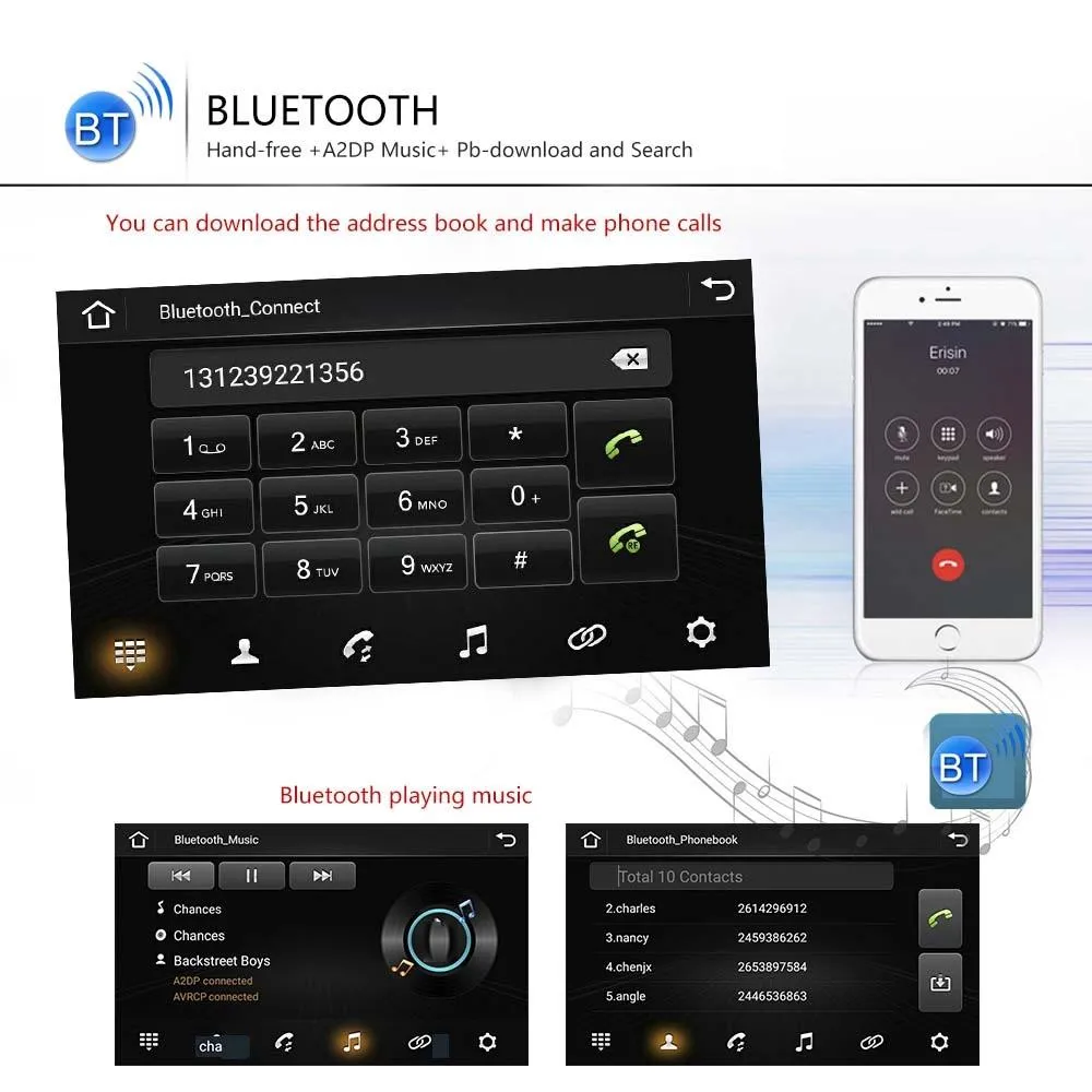 7 Inch Android Car Navigation Player With Wireless Carplay - 1   16G