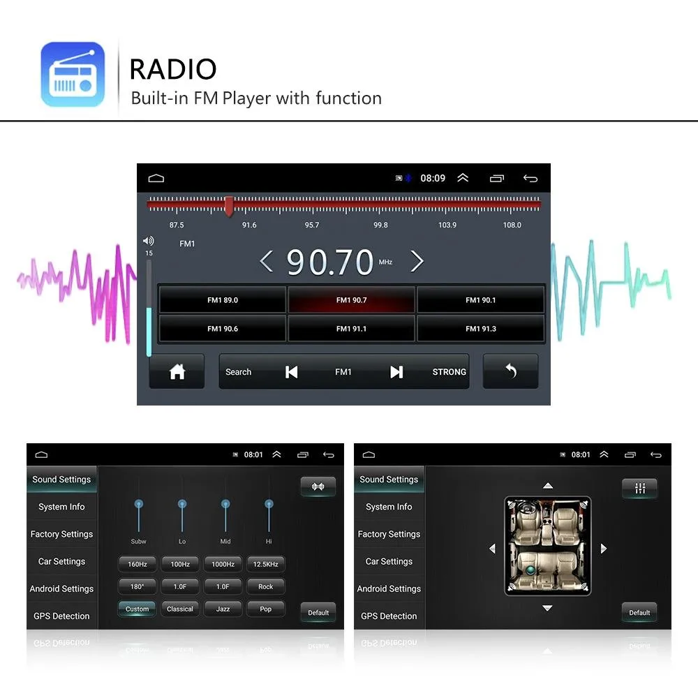 7 Inch Android Car Navigation Player With Wireless Carplay - 1   16G