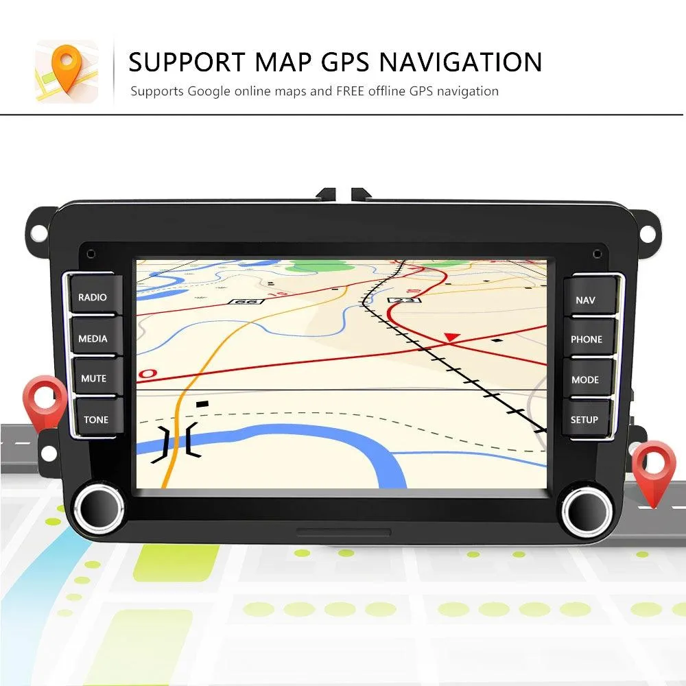 7 Inch Android Car Navigation Player With Wireless Carplay - 1   16G