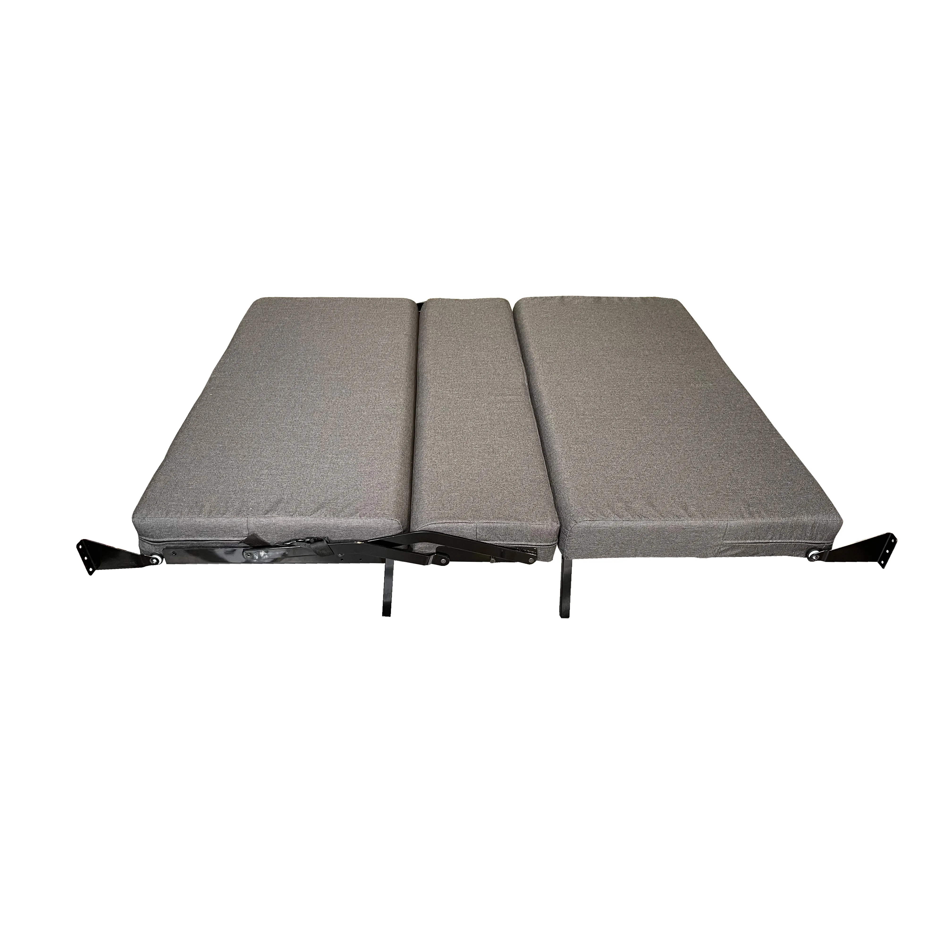 76"" Rear Dinette/Bed Setup For 07  Sprinter Vans - Charcoal Cloth
