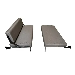 76"" Rear Dinette/Bed Setup For 07  Sprinter Vans - Charcoal Cloth