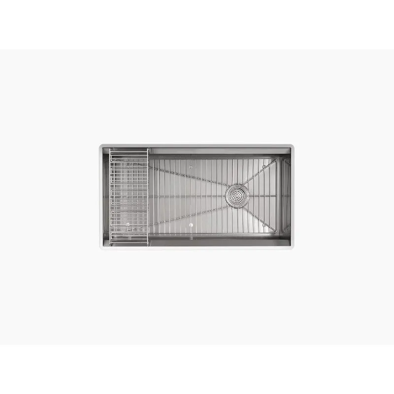 8 Degree 18" x 33" x 10" Stainless Steel Single Basin Undermount Kitchen Sink