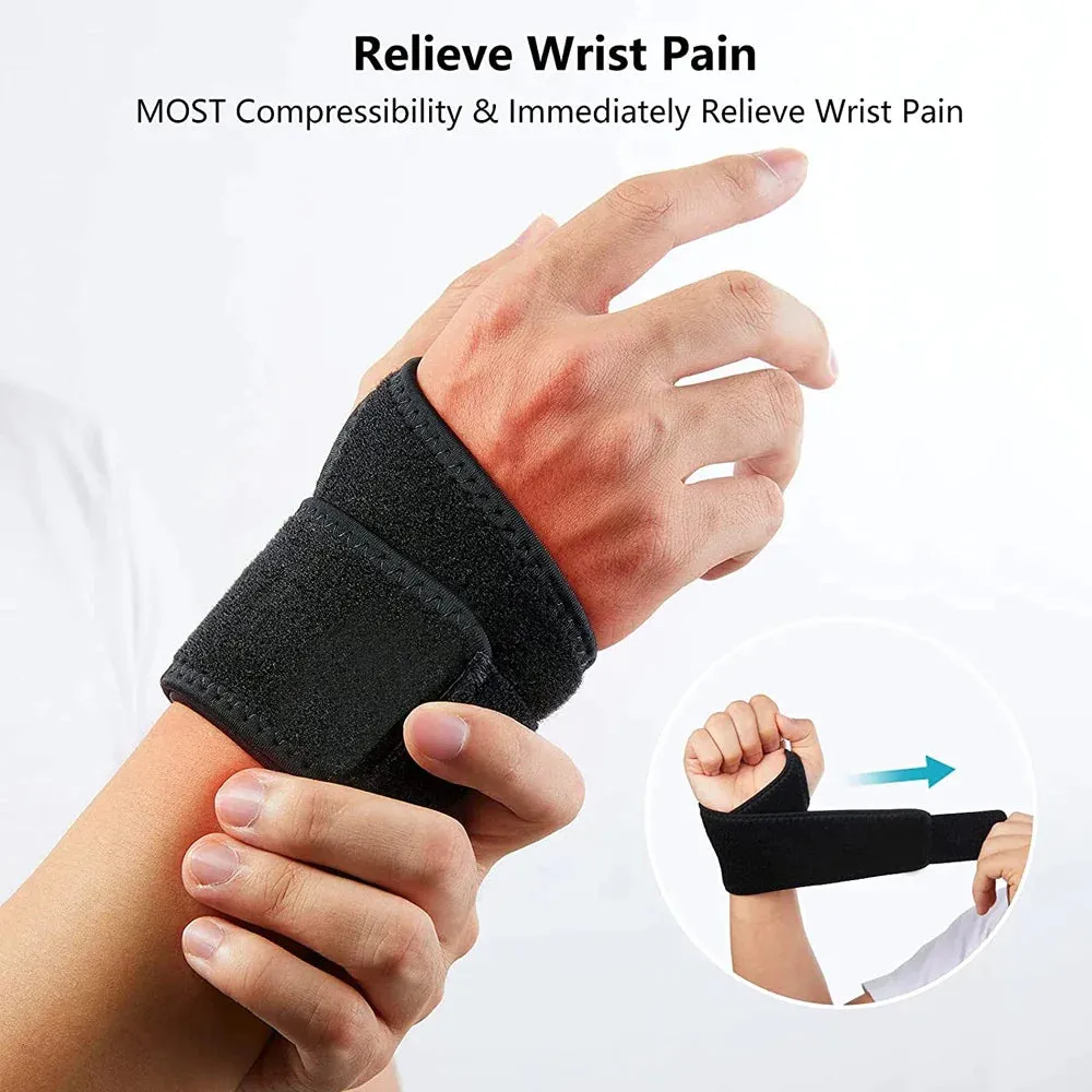 Adjustable Elastic Sports Wrist Compression Brace for Carpal Tunnel Arthritis and Tendinitis