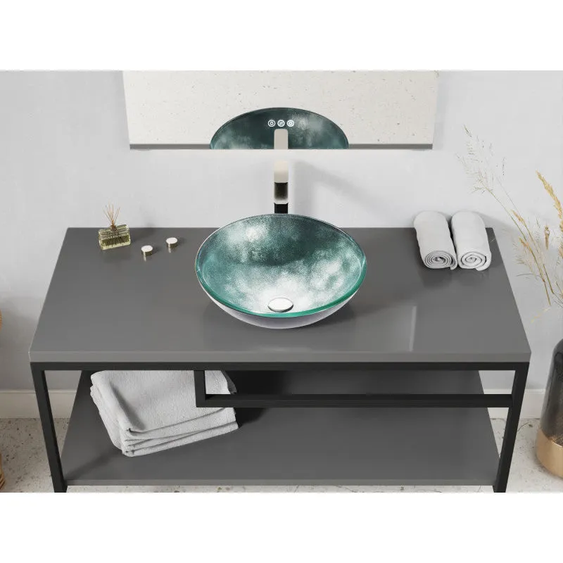 ANZZI Belissima Round Glass Vessel Bathroom Sink