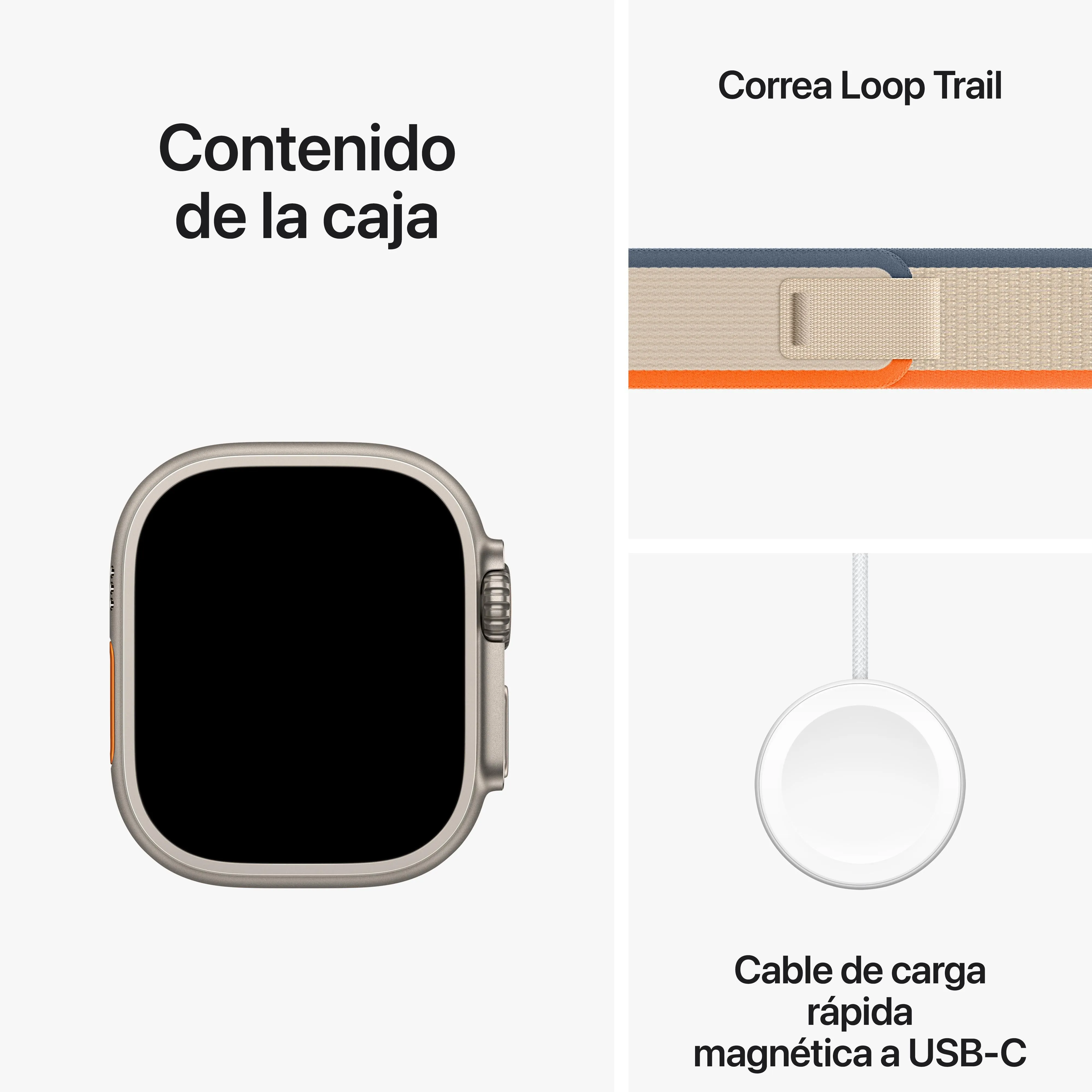 Apple Watch Ultra 2 (GPS   Cellular) - Caja de titanio de 49 mm - Correa Loop Trail naranja/beis - Talla S/M