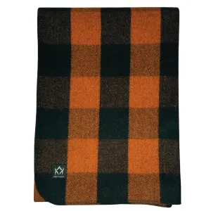 Arcturus Backwoods Wool Blanket - Orange Buffalo Plaid