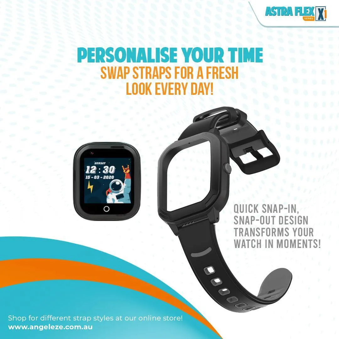 Astra Flex X1- Kids 4G LTE Android Smart Watch - 1GB RAM   8GB ROM, SMS, Vibration, WhatsApp, Wifi, GPS Tracking and Video Calling