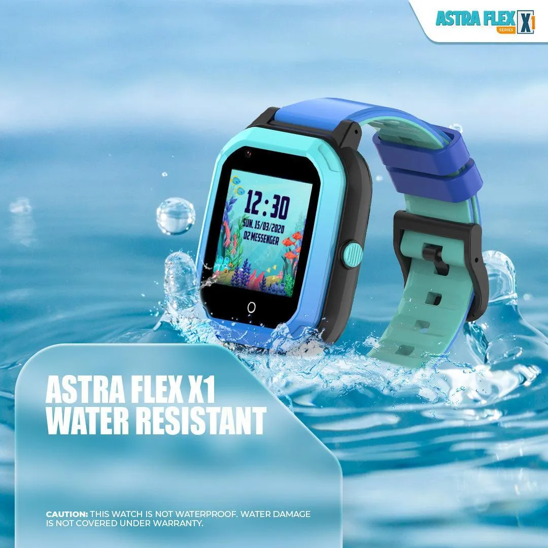 Astra Flex X1- Kids 4G LTE Android Smart Watch - 1GB RAM   8GB ROM, SMS, Vibration, WhatsApp, Wifi, GPS Tracking and Video Calling