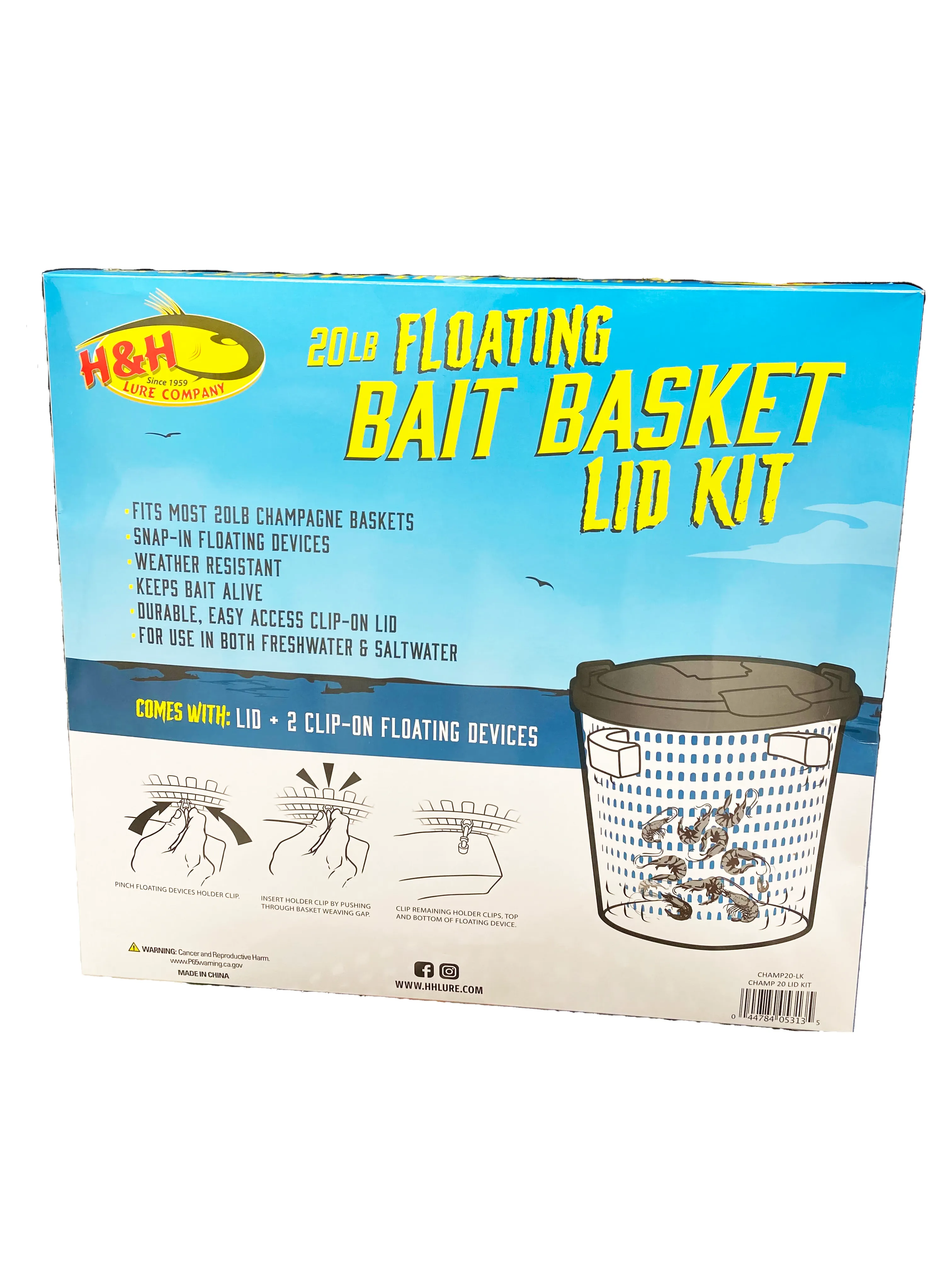 Bait Basket Lid Kit - Fits our 20lb Champagne Basket
