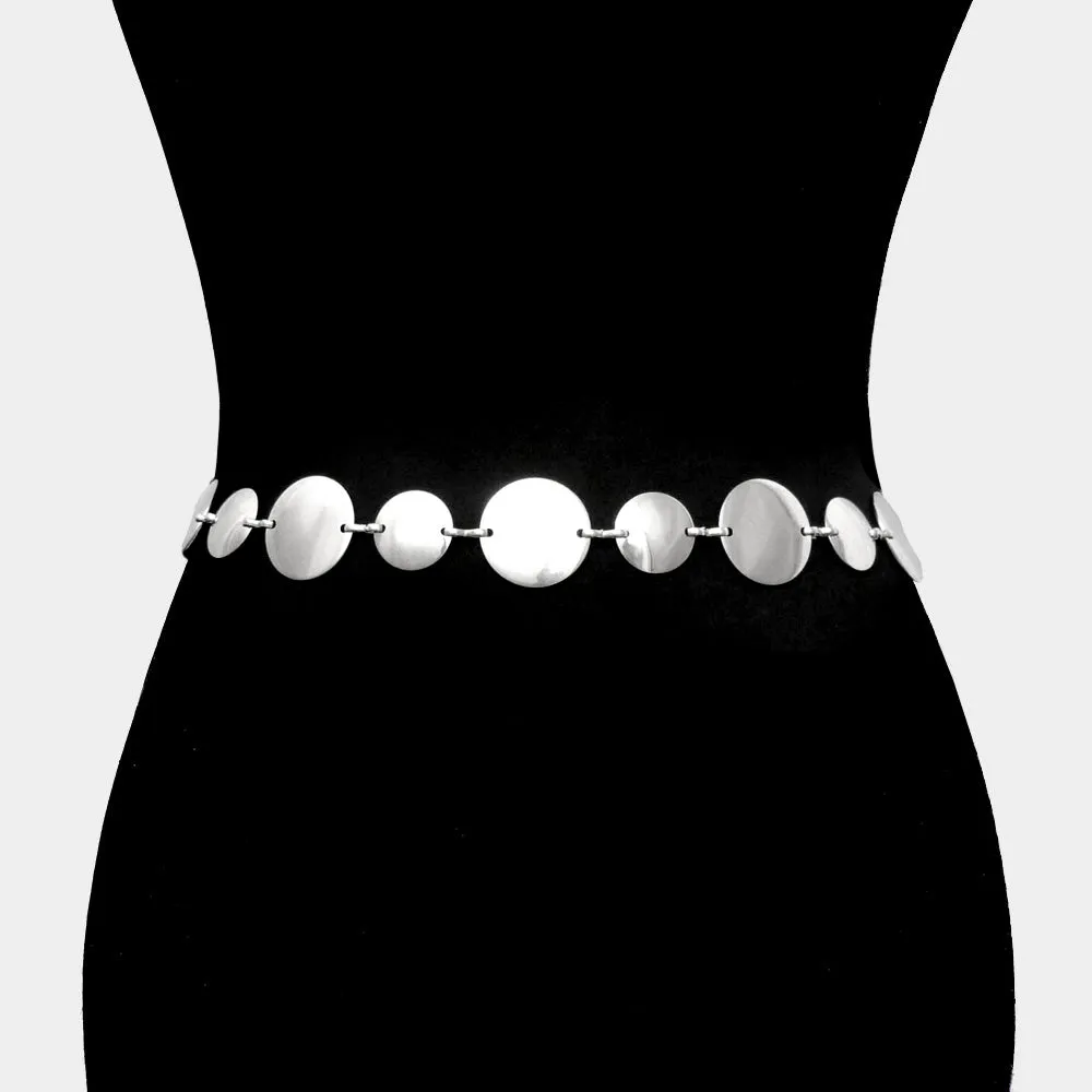 Belt Geometric Metal Round Link Stainless Steel Belt