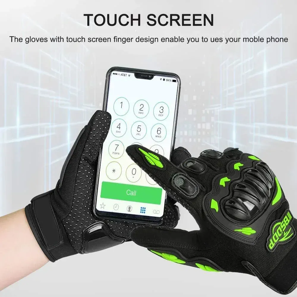 Breathable Mesh Touchscreen Motorbike Gloves for Men Women Road Racing Cycling