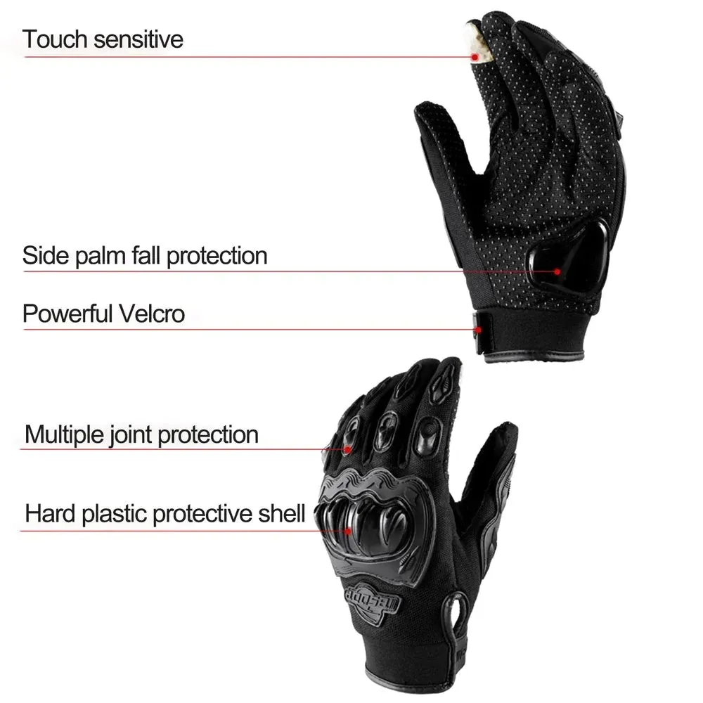 Breathable Mesh Touchscreen Motorbike Gloves for Men Women Road Racing Cycling