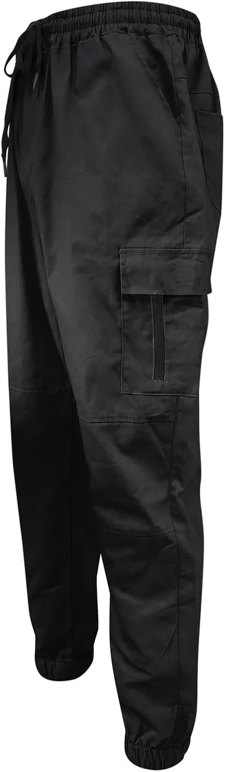 Cargo Sweatpants for Men Big and Tall with Pockets Men's Joggers Sweatpants Low Crotch Sweats Slim Fit Trousers Harem