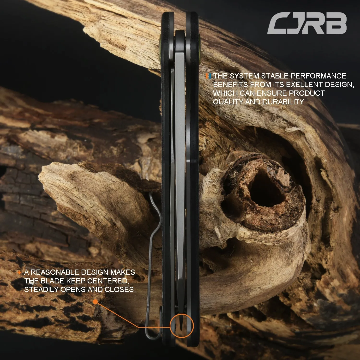 CJRB Crag J1904 AR-RPM9 Steel Gray Pvd Blade Sliver Carbon Fiber Handle Folding Knives