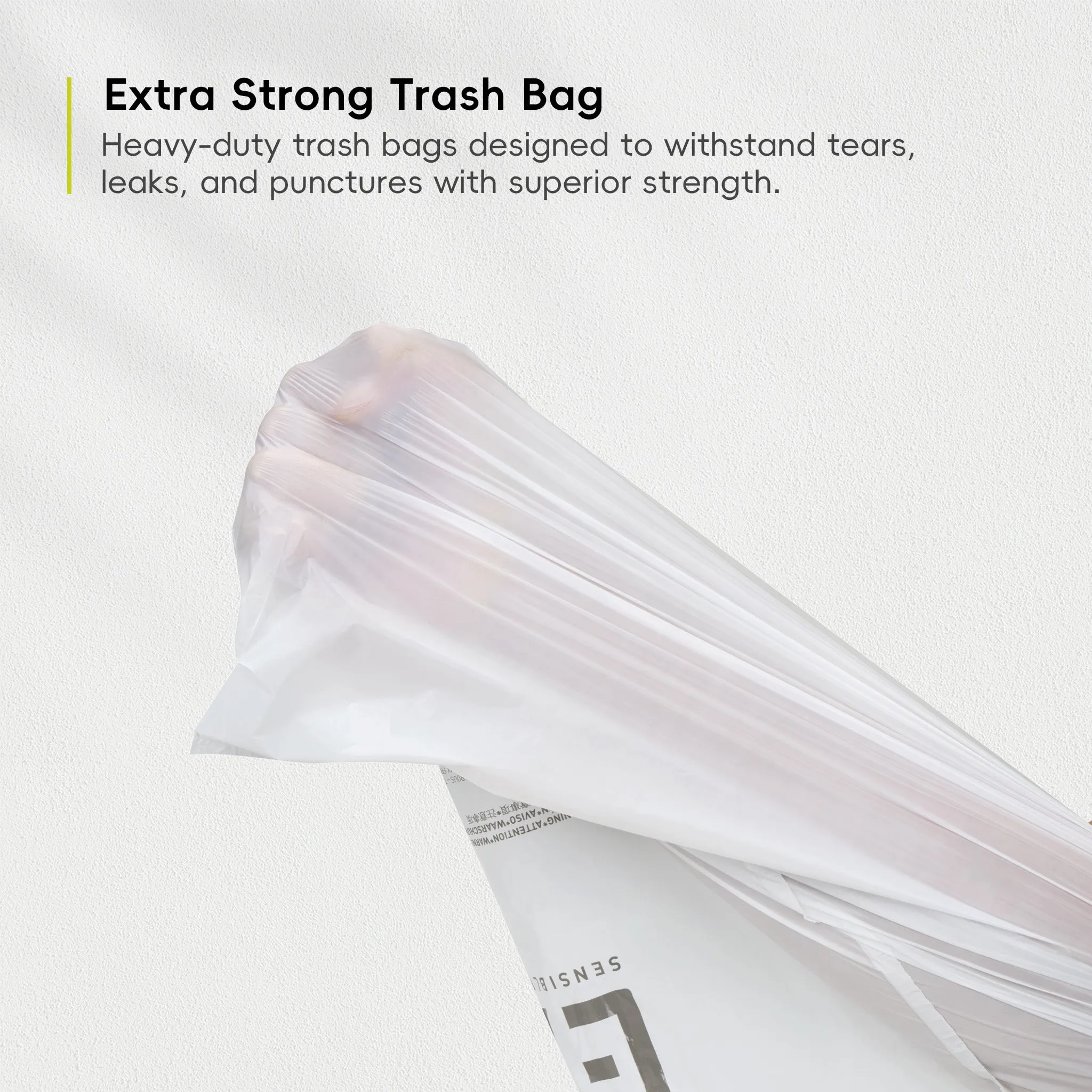 Code E - 8 Gallon Easy-Dispense Roll Trash Bag - 80 Count (30.3-36L)