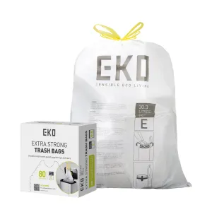 Code E - 8 Gallon Easy-Dispense Roll Trash Bag - 80 Count (30.3-36L)