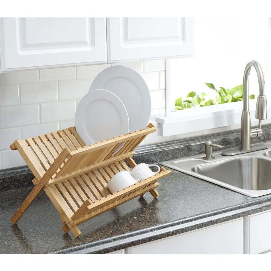 Collapsible Bamboo Dish Rack