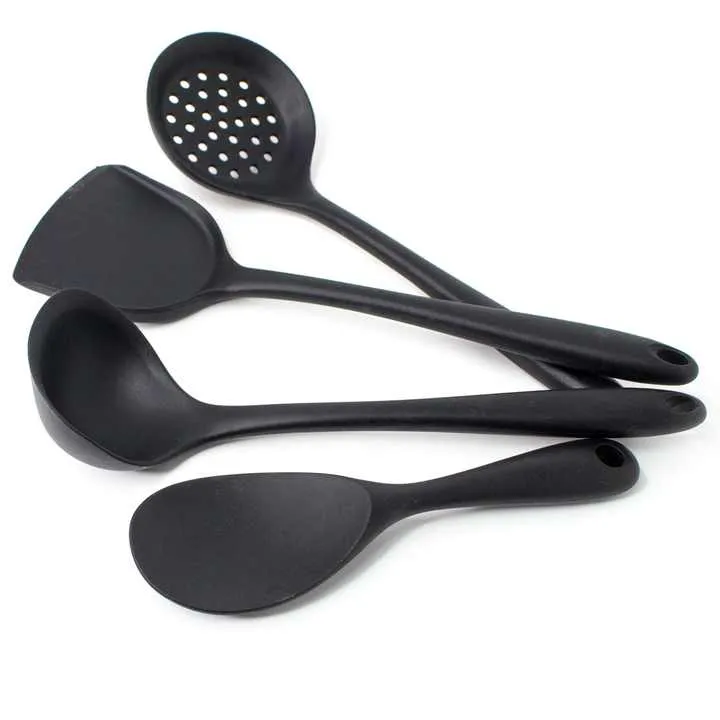 Cookware Set 4 Pieces Silicone Utensils-مجموعة أواني طهي