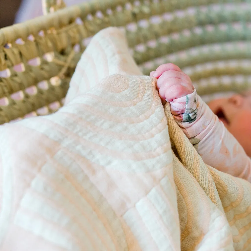 Crane Baby Jacquard Blanket Rainbow