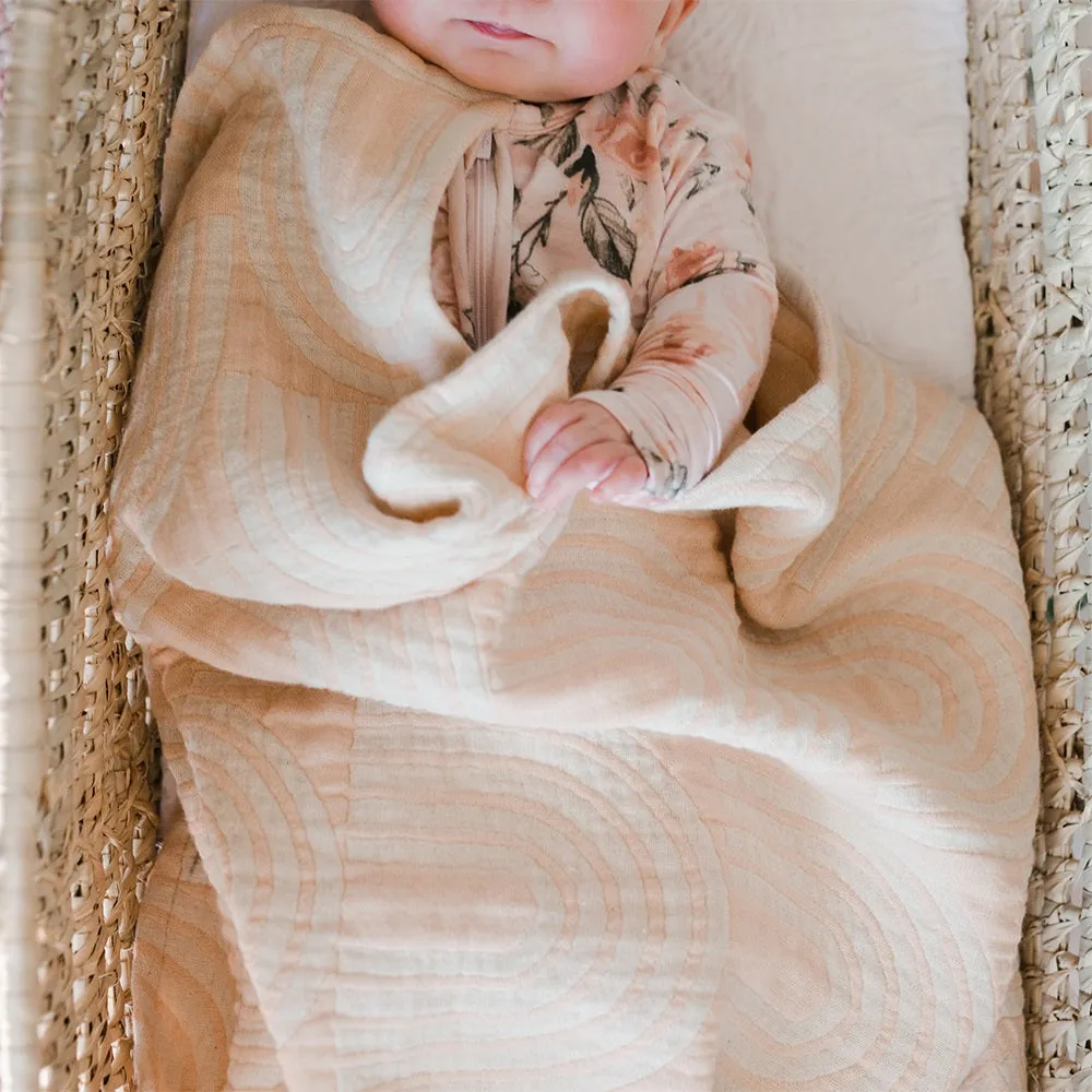 Crane Baby Jacquard Blanket Rainbow