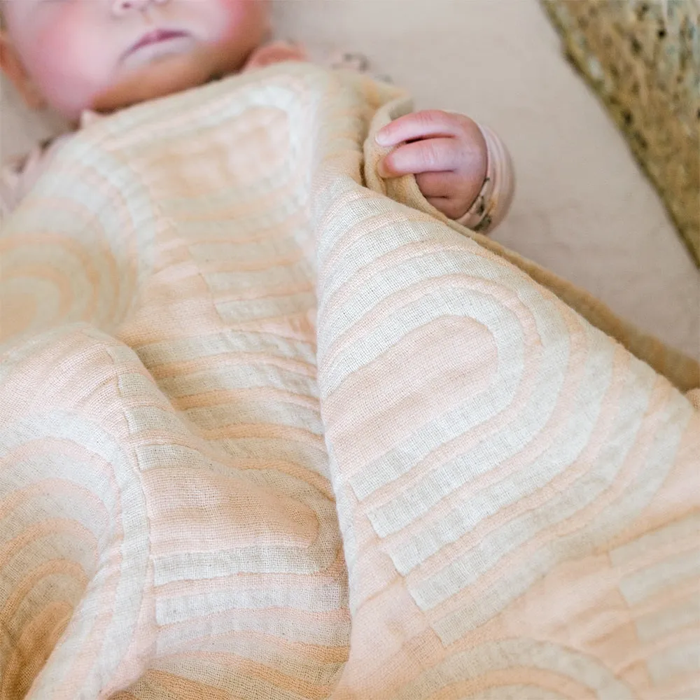 Crane Baby Jacquard Blanket Rainbow