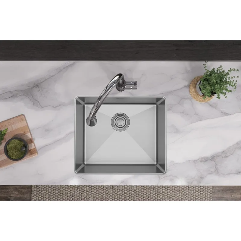 Crosstown 18.5" x 21.5" x 10" Stainless Steel Single-Basin Undermount Kitchen Sink