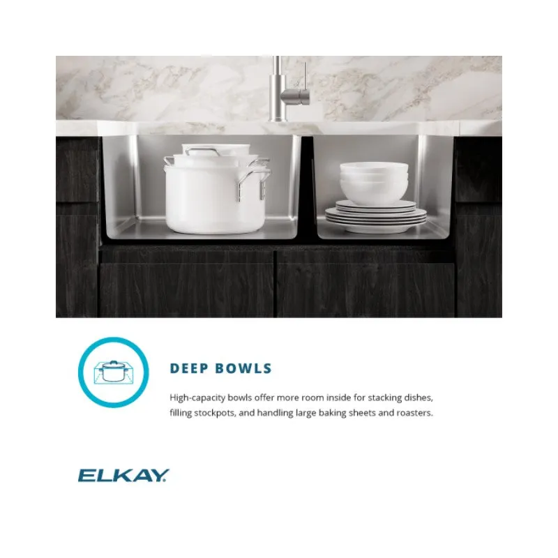 Crosstown 18.5" x 31.5" x 9" Stainless Steel 60/40 Double-Basin Undermount Kitchen Sink Kit