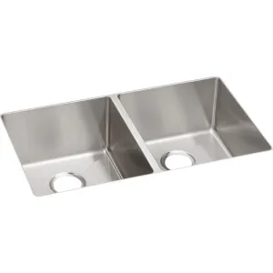 Crosstown 18.5" x 31.5" x 9" Stainless Steel Double-Basin Undermount Kitchen Sink