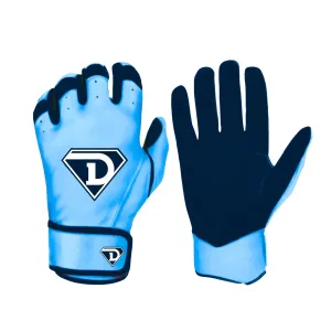 D1 Elite Series Premium Batting Gloves Carolina Blue/ Navy