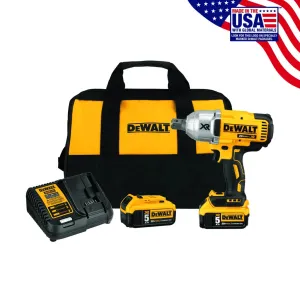 DeWalt 20V MAX* XR‚® High Torque 3/4" Impact Wrench with Hog Ring Anvil, 5.0Ah