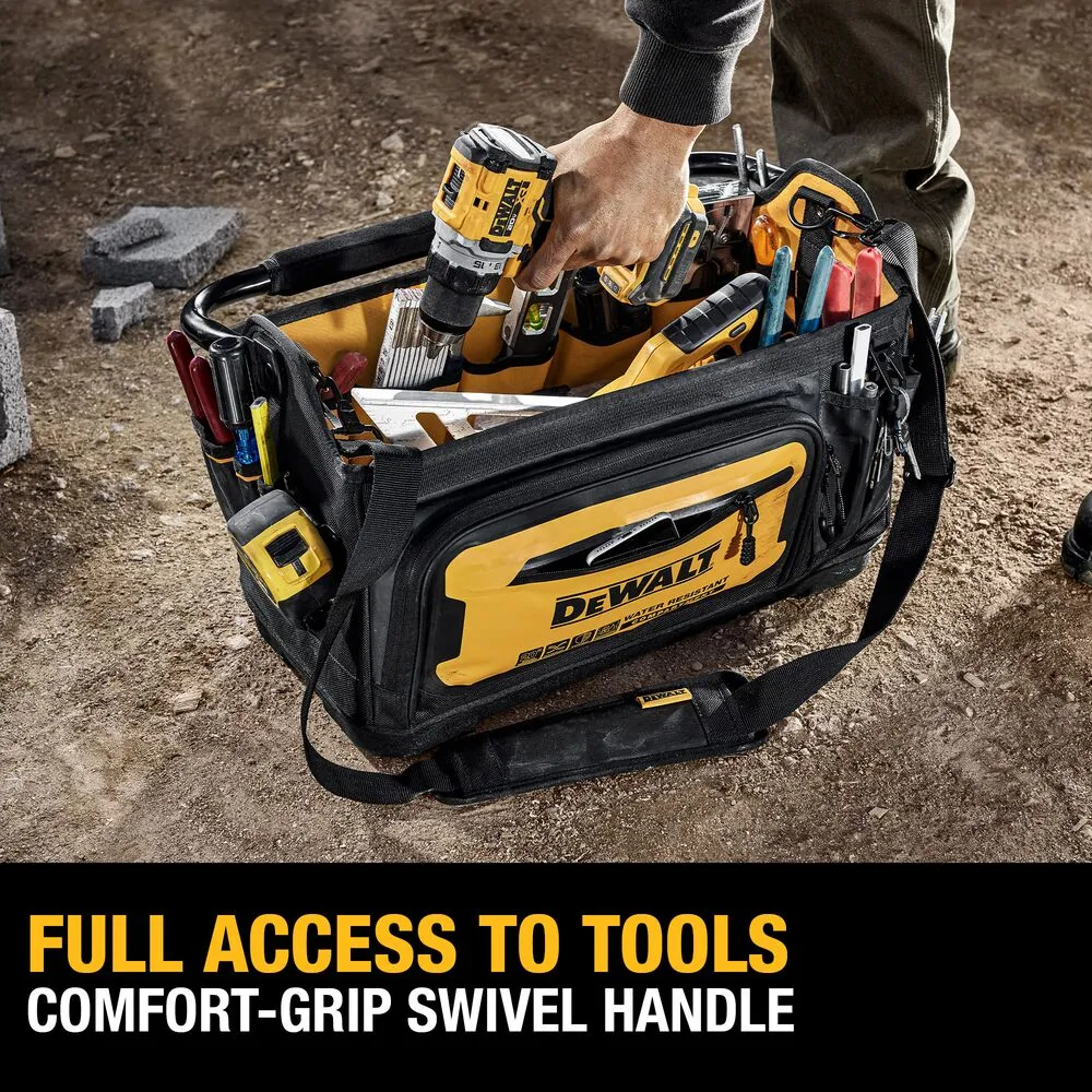 DeWALT DWST560106 20" PRO Durable Water Resistant Tool Tote