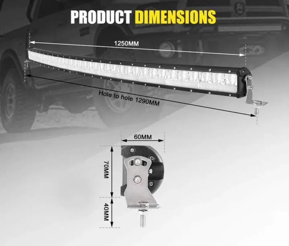 FieryRed 50" Curved LED Light Bar