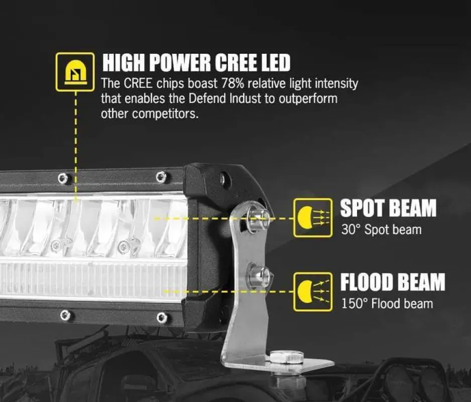 FieryRed 50" Curved LED Light Bar