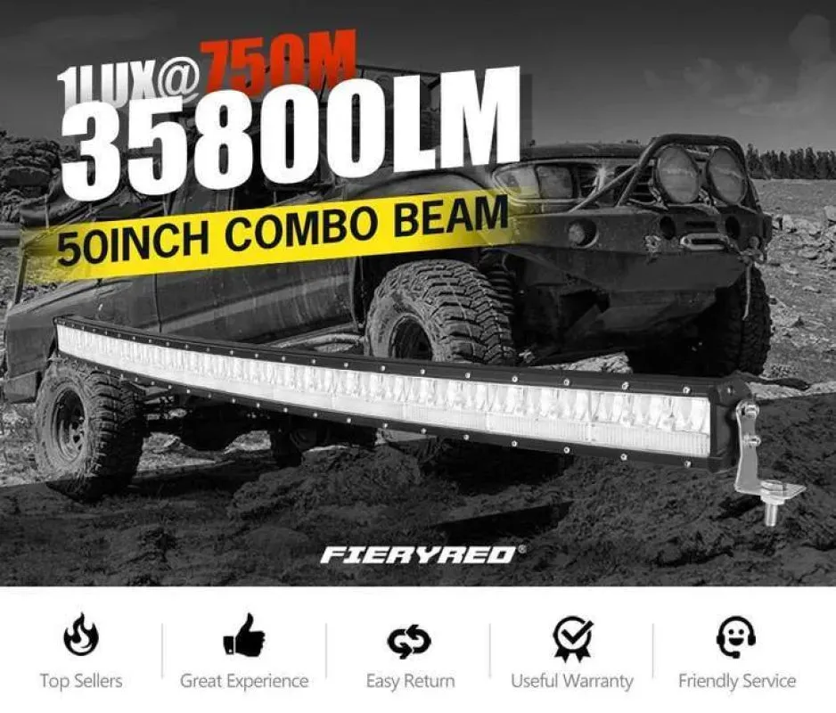 FieryRed 50" Curved LED Light Bar