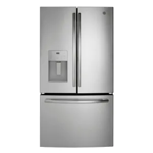 GE - 25.5 Cu. Ft. French Door Refrigerator - Stainless steel