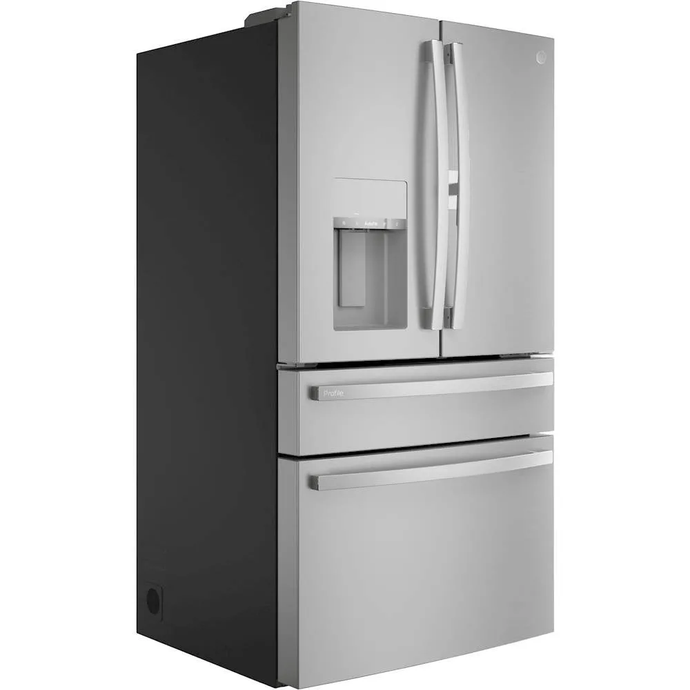 GE Profile - 27.9 Cu. Ft. 4-Door French Door Smart Refrigerator with Door-In-Door - Stainless steel